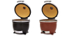 MCD Kamado Ceramic Grill Accessories: Three Sets of Bright Red Special Ceramic Base Feet for Outdoor Garden Kitchen BBQ