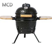 MCD 12inch small charcoal bbq grill Kamado ceramic food cart smokeless tabletop babecue grill