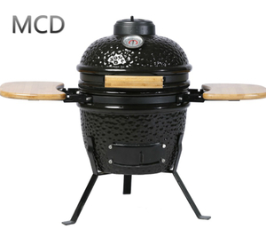 MCD 12inch small charcoal bbq grill Kamado ceramic food cart smokeless tabletop babecue grill
