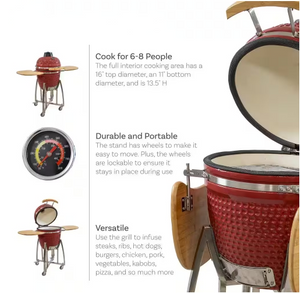 MCD 18inch balcony bbq commercial bbq grills for sale Kamado ceramic charcoal japanese bbq grill