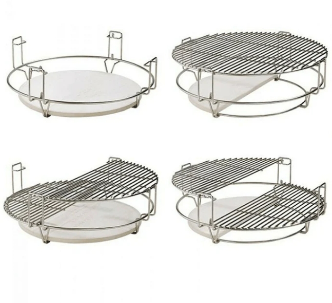 3-Tier Divided System Cooking Grate with Stainless Steel Flexible Grid: Must-Have Kamado Grill Accessory