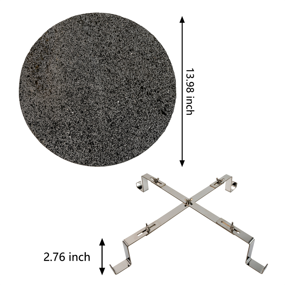 MCD Kamado Lava Heat-Retaining Stone: Versatile for Cooking Pizza, Meats, Seafood and Veggies