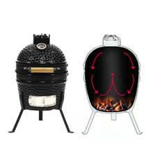 MCD 12inch reliable supplier Kamado ceramic charcoal trolley bbq grill rotisserie outdoor kitchen
