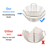  MCD Ceramic Kamado Grill Outdoor Barbecue Accessory: Rust-Resistant Stainless Steel Ash and Charcoal Storage Basket