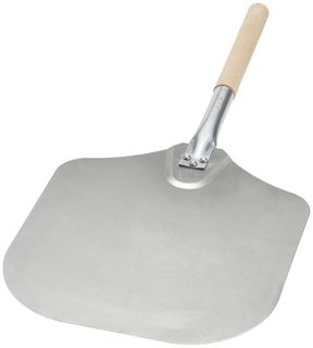High Quality Stainless Steel MCD Pizza Peel with Wooden Handle for Outdoor Kitchen BBQ Cooking Easy Grip Accessory
