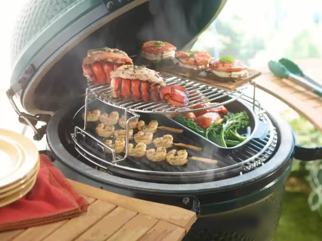 Essential for DIY BBQ Restaurants: MCD 18-inch Kamado Ceramic Table Top Grill for Outdoor Kitchens