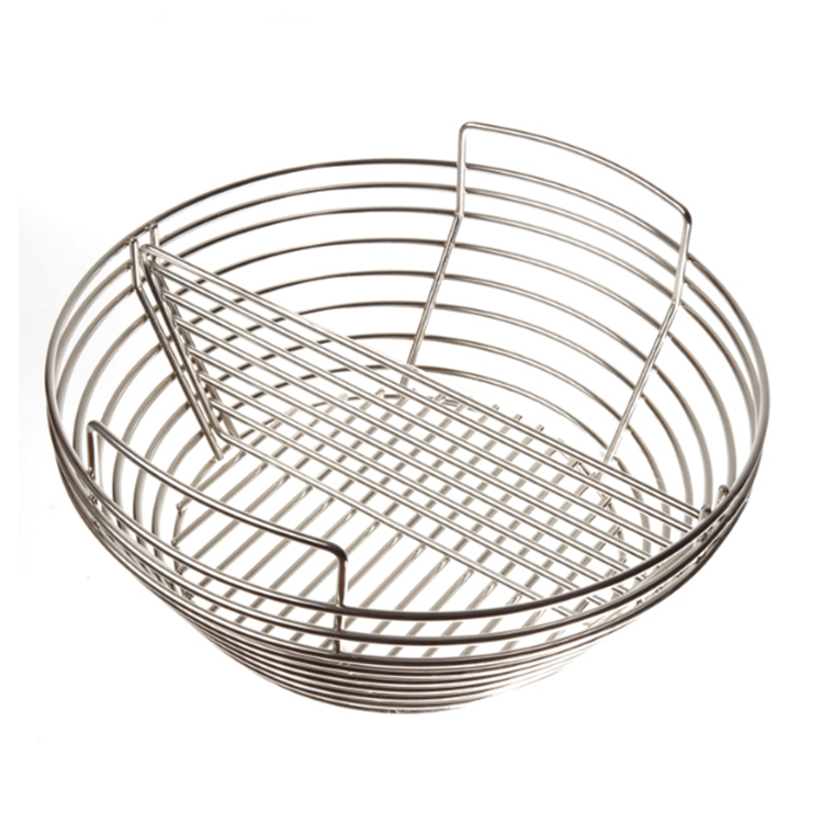  MCD Ceramic Kamado Grill Outdoor Barbecue Accessory: Rust-Resistant Stainless Steel Ash and Charcoal Storage Basket