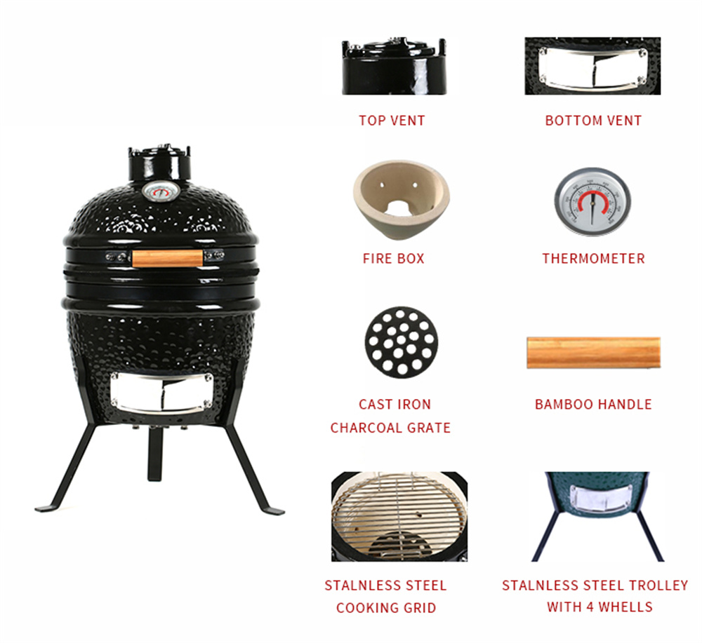 MCD 13inch turkish bbq charcoal grill egg grill Kamado portable bbq pizza grill