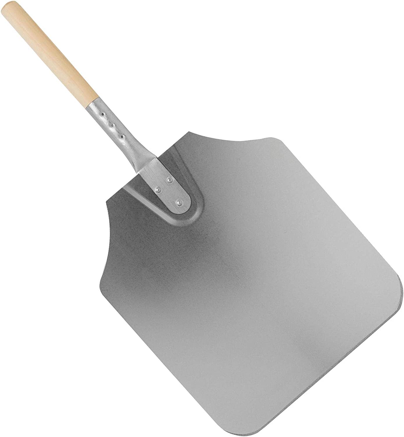 High Quality Stainless Steel MCD Pizza Peel with Wooden Handle for Outdoor Kitchen BBQ Cooking Easy Grip Accessory