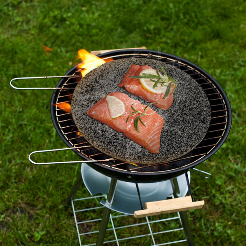 MCD Kamado Lava Heat-Retaining Stone: Versatile for Cooking Pizza, Meats, Seafood and Veggies