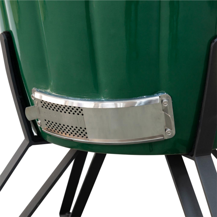 All-in-One Outdoor Barbeque 22-inch MCD Courtyard Kamado Ceramic Grill, Adjustable Trolley – Grills, Smokes & Bakes with Ease