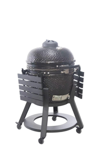MCD-Kamado 24inch outdoor kitchen bbq smoker grill, charcoal ceramic and cast iron bbq grill