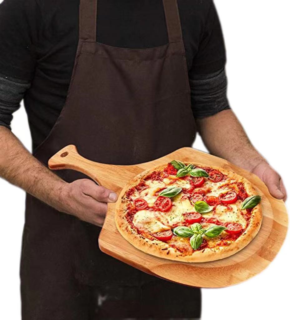 Bamboo Pizza Transfer Peel – MCD Kamado Special Accessory, Handle-equipped Wooden Serving Plate for BBQ