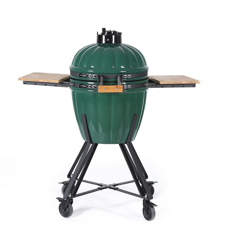 All-in-One Outdoor Barbeque 22-inch MCD Courtyard Kamado Ceramic Grill, Adjustable Trolley – Grills, Smokes & Bakes with Ease