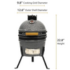 MCD 12inch charcoal grill bbq Kamado ceramic home and commercial indoor outdoor garden barbeque oven