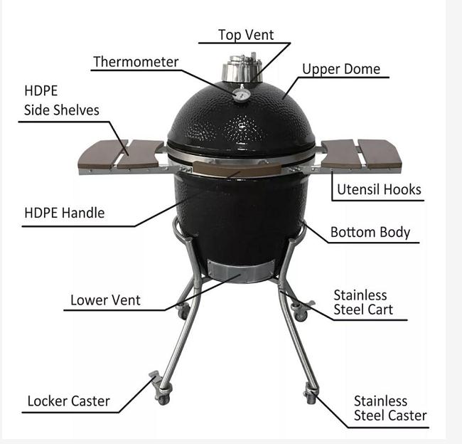 MCD-Kamado 22inch cheap price heave bbq grill indoor outdoor ceramic bbq egg grill